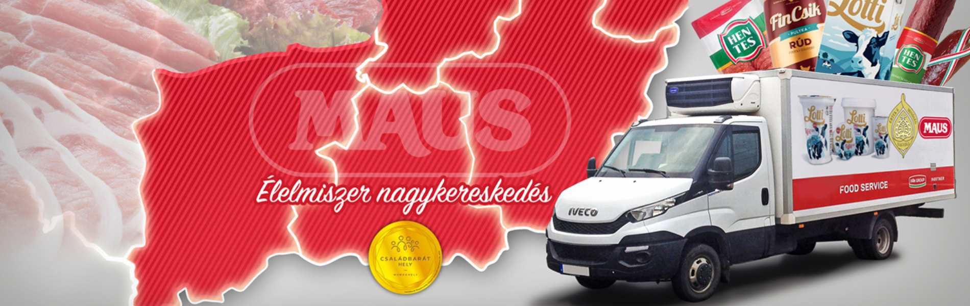 Maus Kft. szállítási területek és Családbarát hely